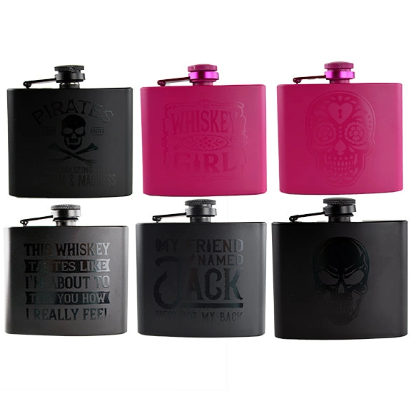 5 oz Stainless-Steel Flask - 6 Per Retail Ready Display 22425
