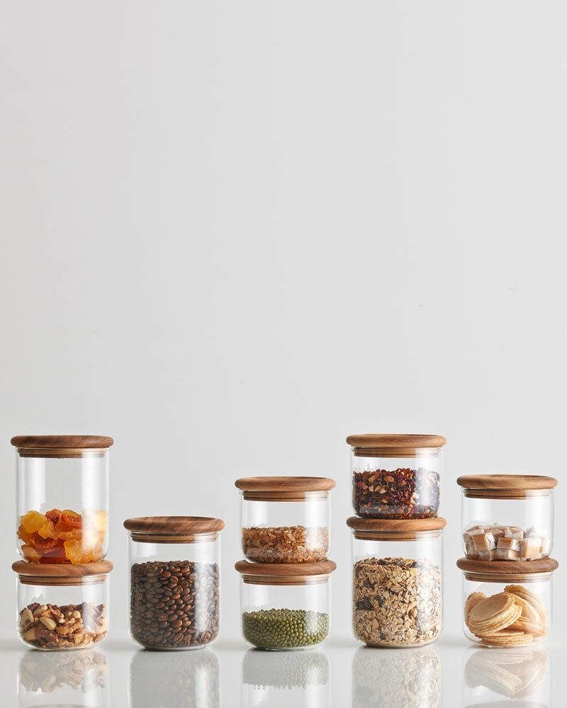 Baum Neu Glass & Wood Storage Jar