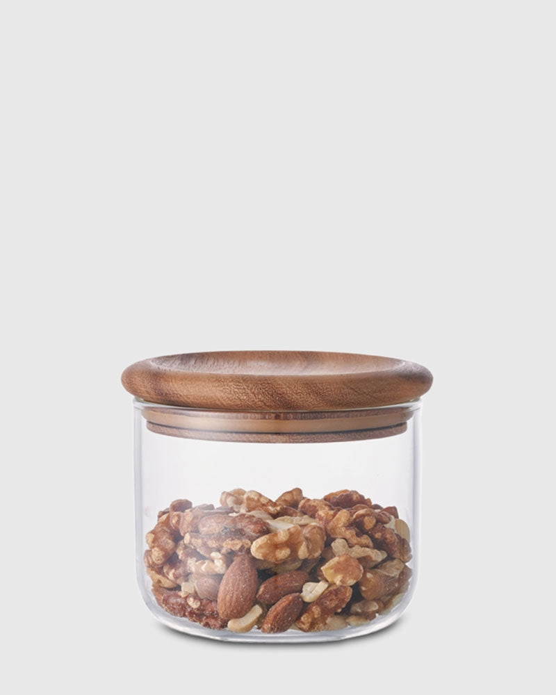 Baum Neu Glass & Wood Storage Jar