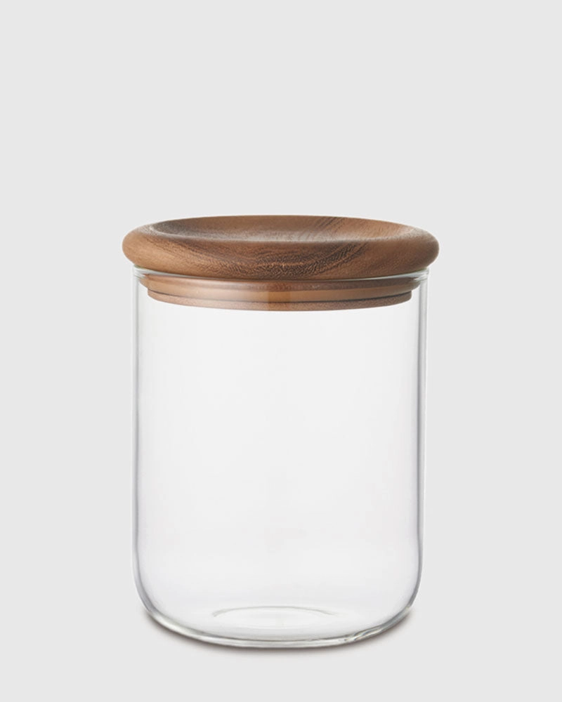 Baum Neu Glass & Wood Storage Jar