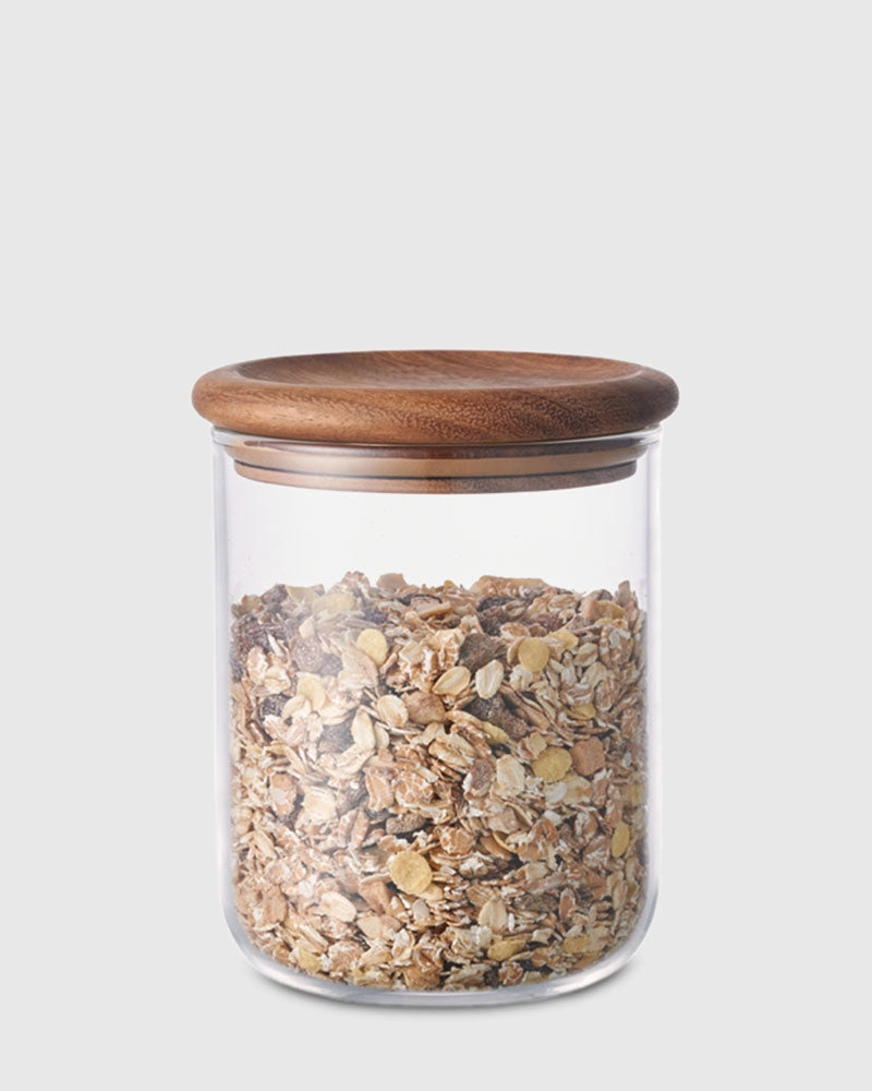 Baum Neu Glass & Wood Storage Jar