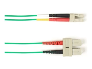 Black Box - Patch cable - TAA Compliant - SC multi-mode (M) to LC multi-mode (M) - 3.05 m - fiber optic - duplex - 50 / 125 micron FOCMPM4-SCLC-GN-10