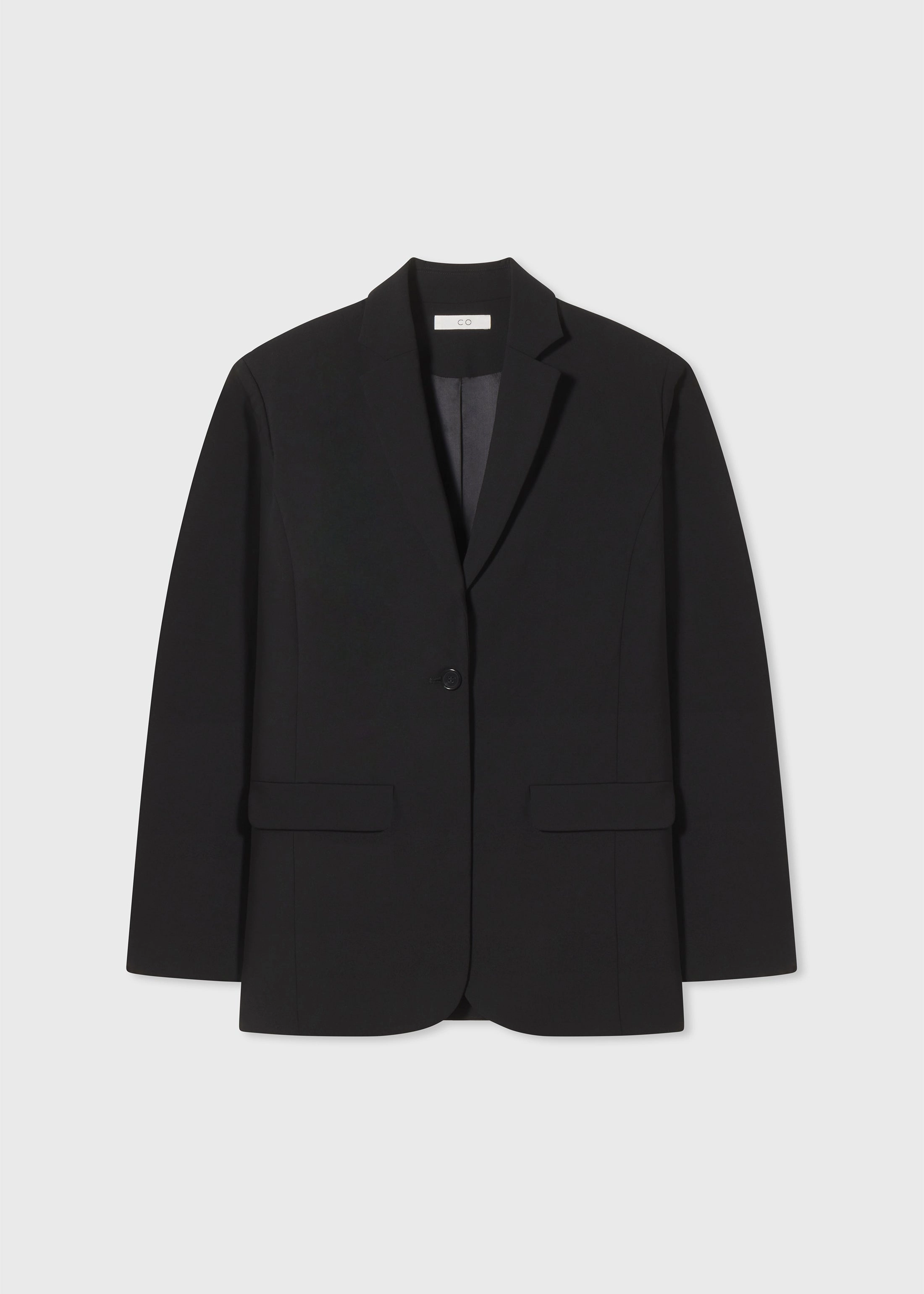 Boxy Jacket in Virgin Wool - Black
