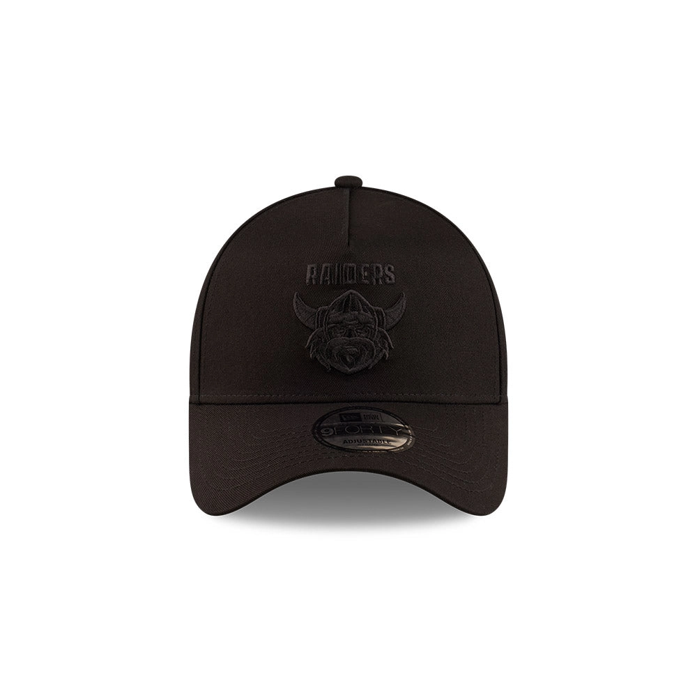 Canberra Raiders NRL Essentials Black on Black 9FORTY A-Frame Snapback