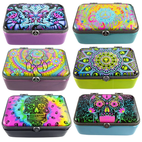 Ceramic Storage Box with Metal Trim - 6 Pieces Per Retail Ready Display 25623