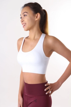 Eco Aria Racer Bra Top - White
