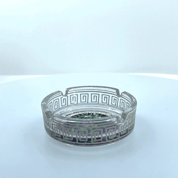 Glow in The Dark Glass Ashtray - 6 Pieces Per Retail Ready Display 23032