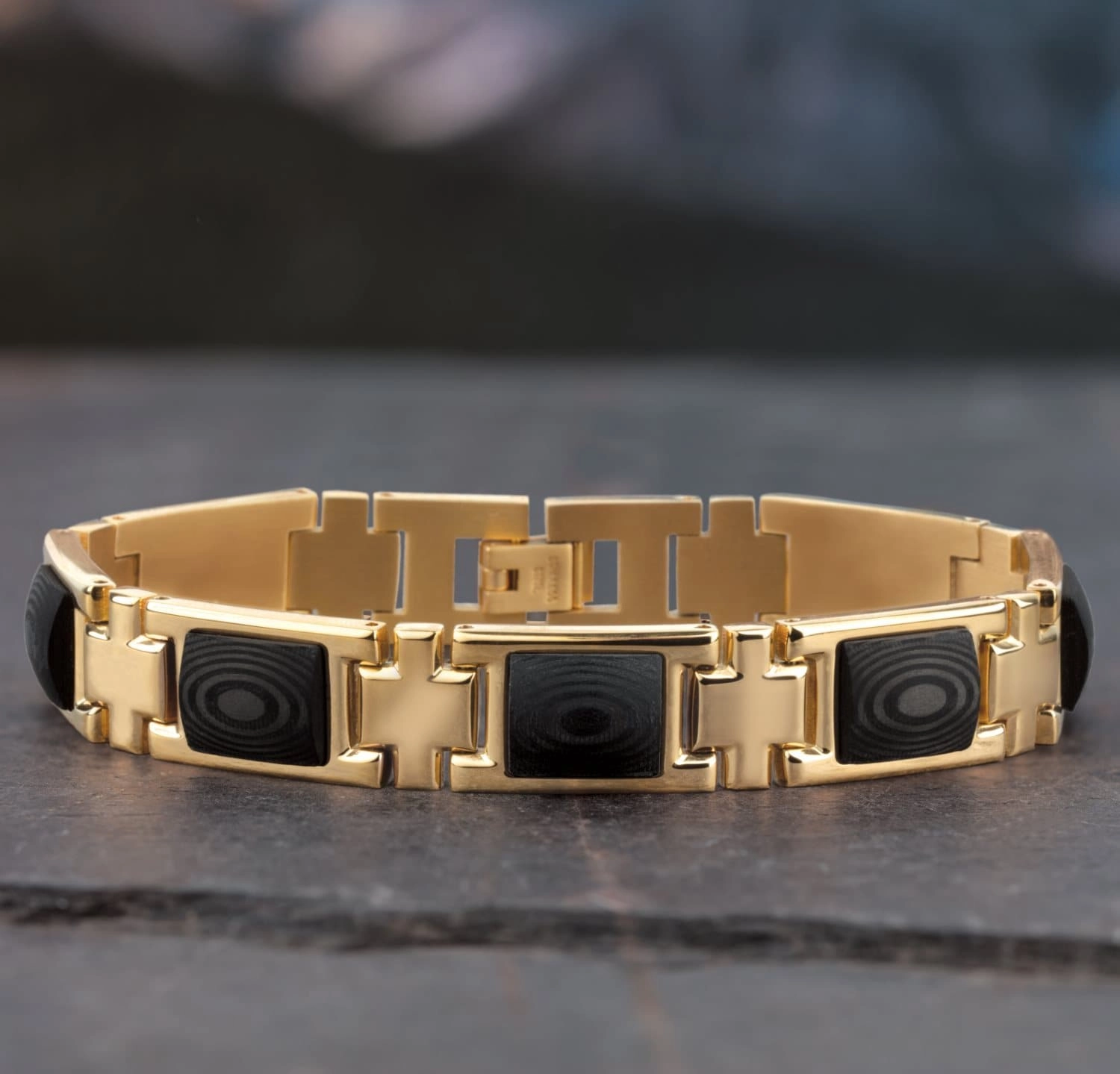 Golden Carbon Fiber Bracelet