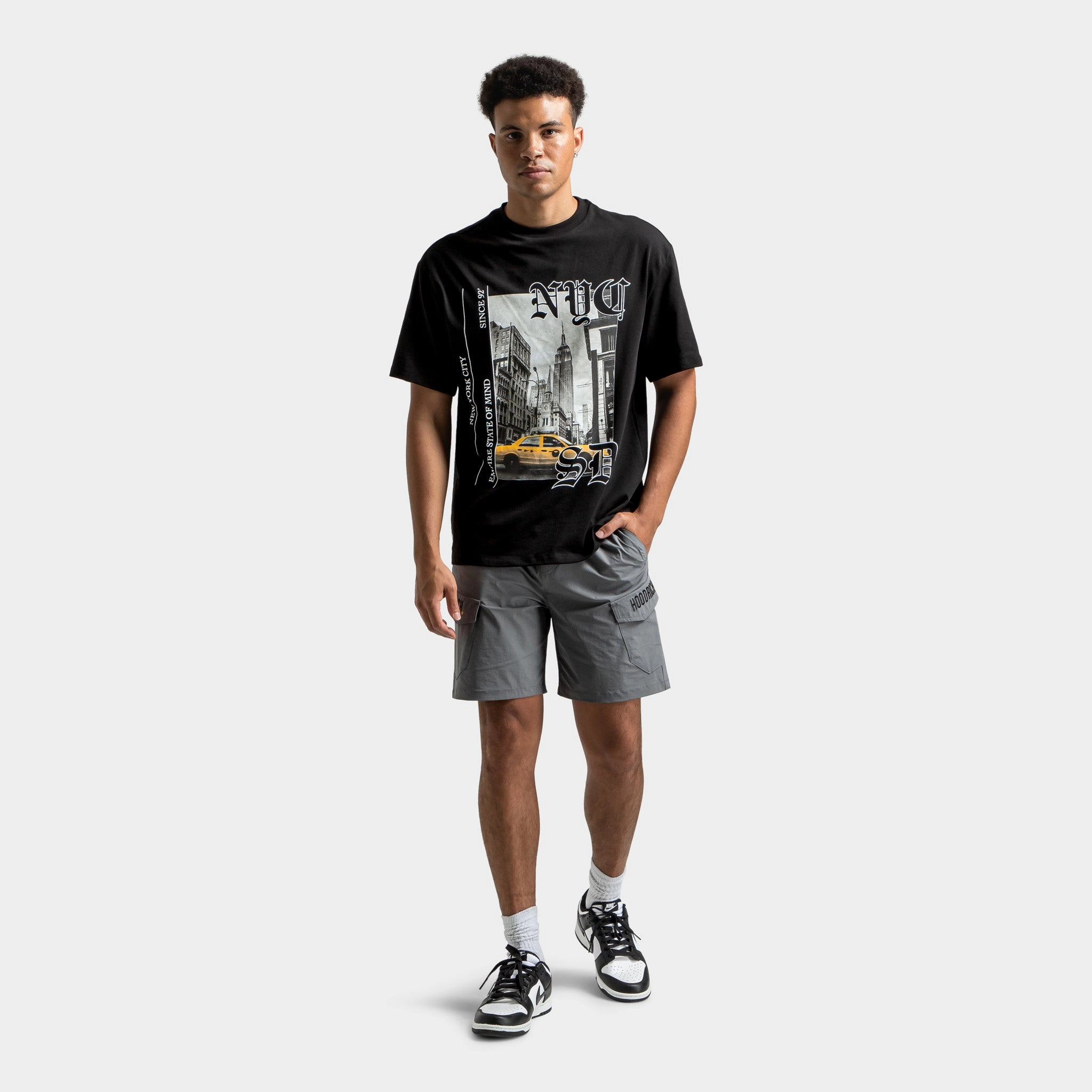 Hoodrich District Woven Cargo Shorts Lava Smoke / Black - Lychee