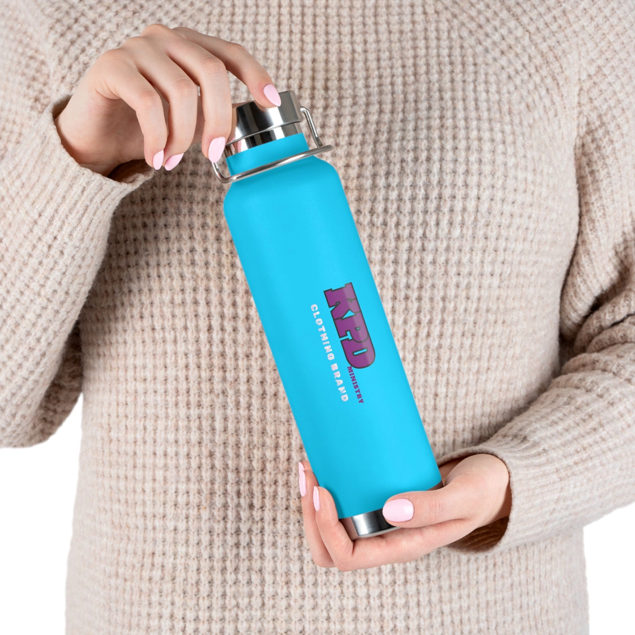 KPD Ministry Stylish 22oz Copper Insulated Water Bottle