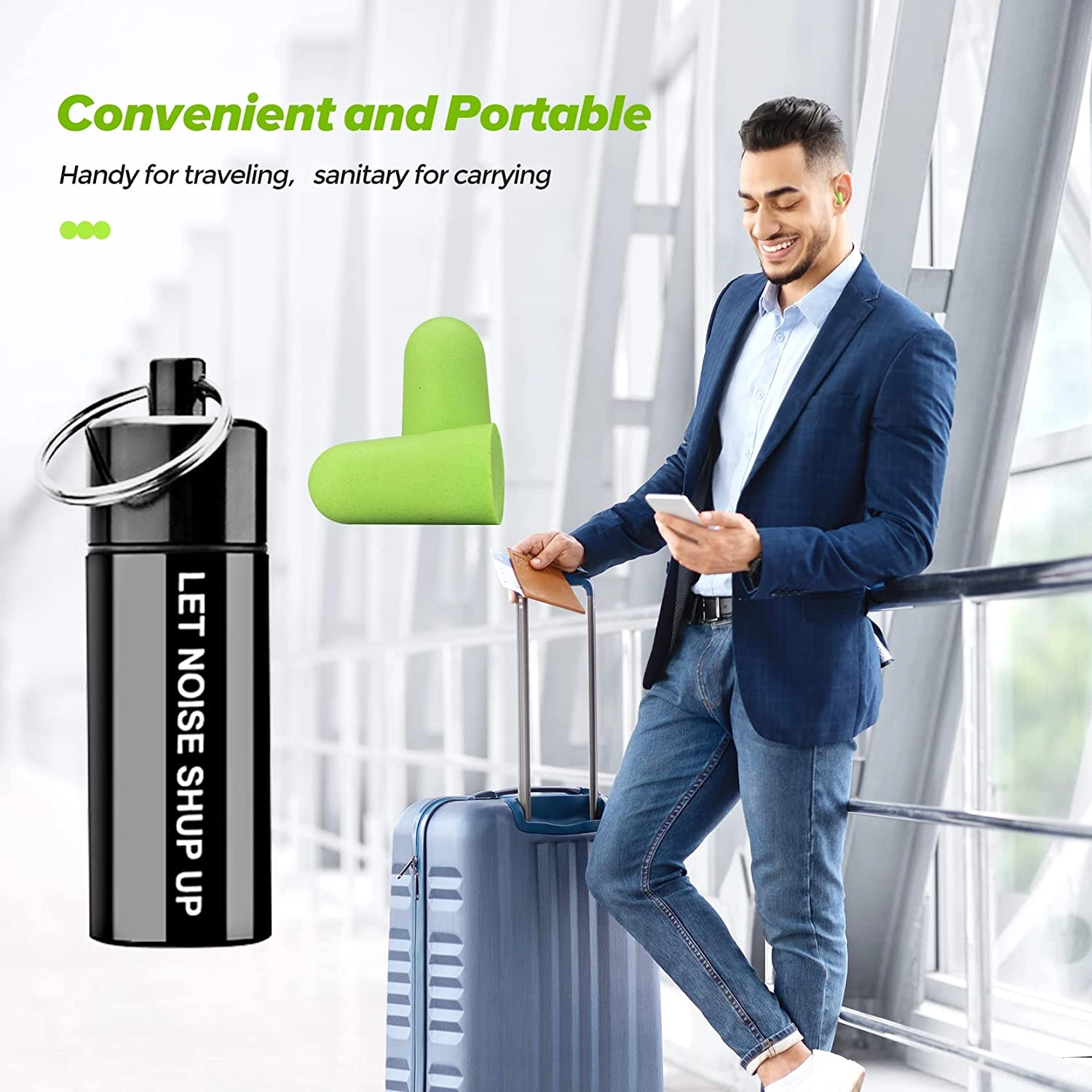 Mpow Soft Ear Plugs for Sleeping, 60 Pairs Reusable Foam Earplugs with a Small Travel Case