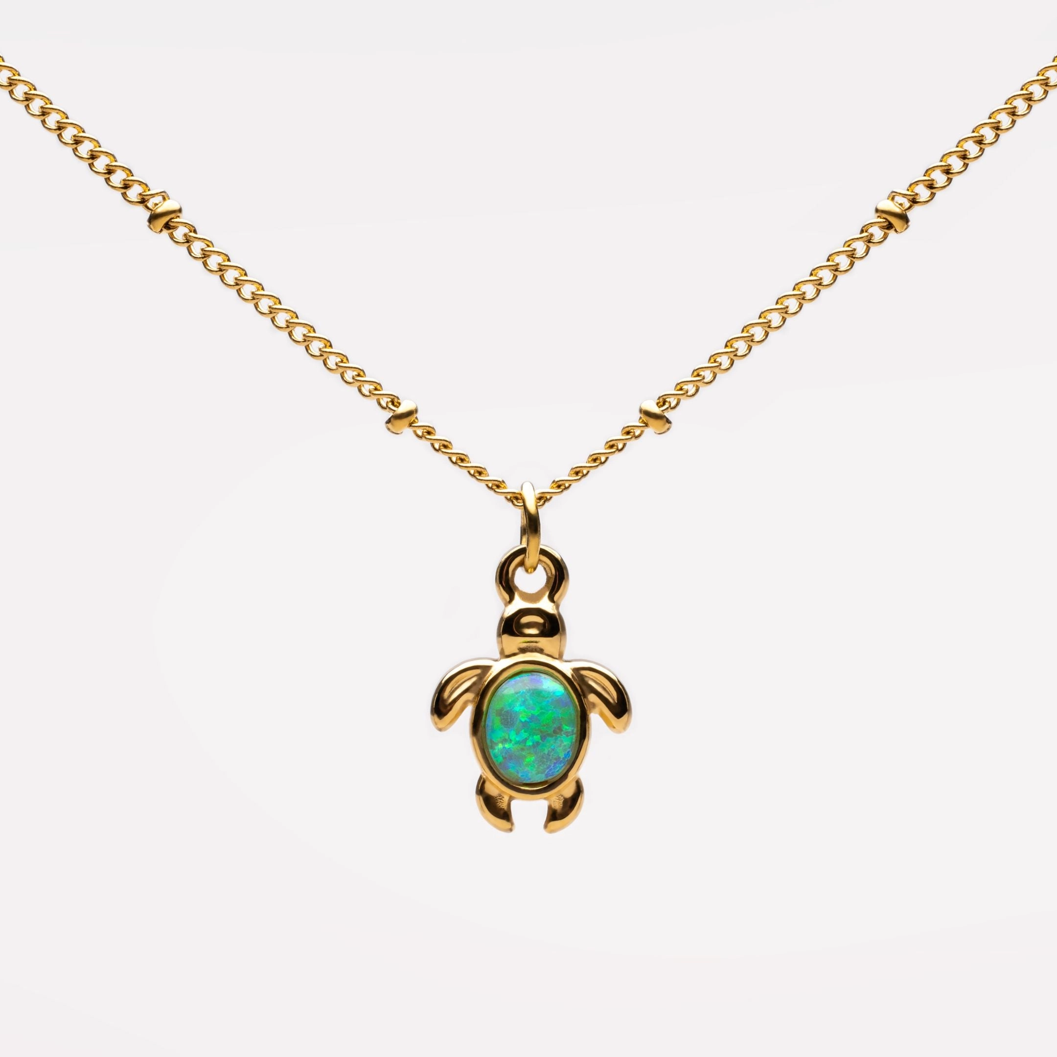 Opal Turtle Necklace