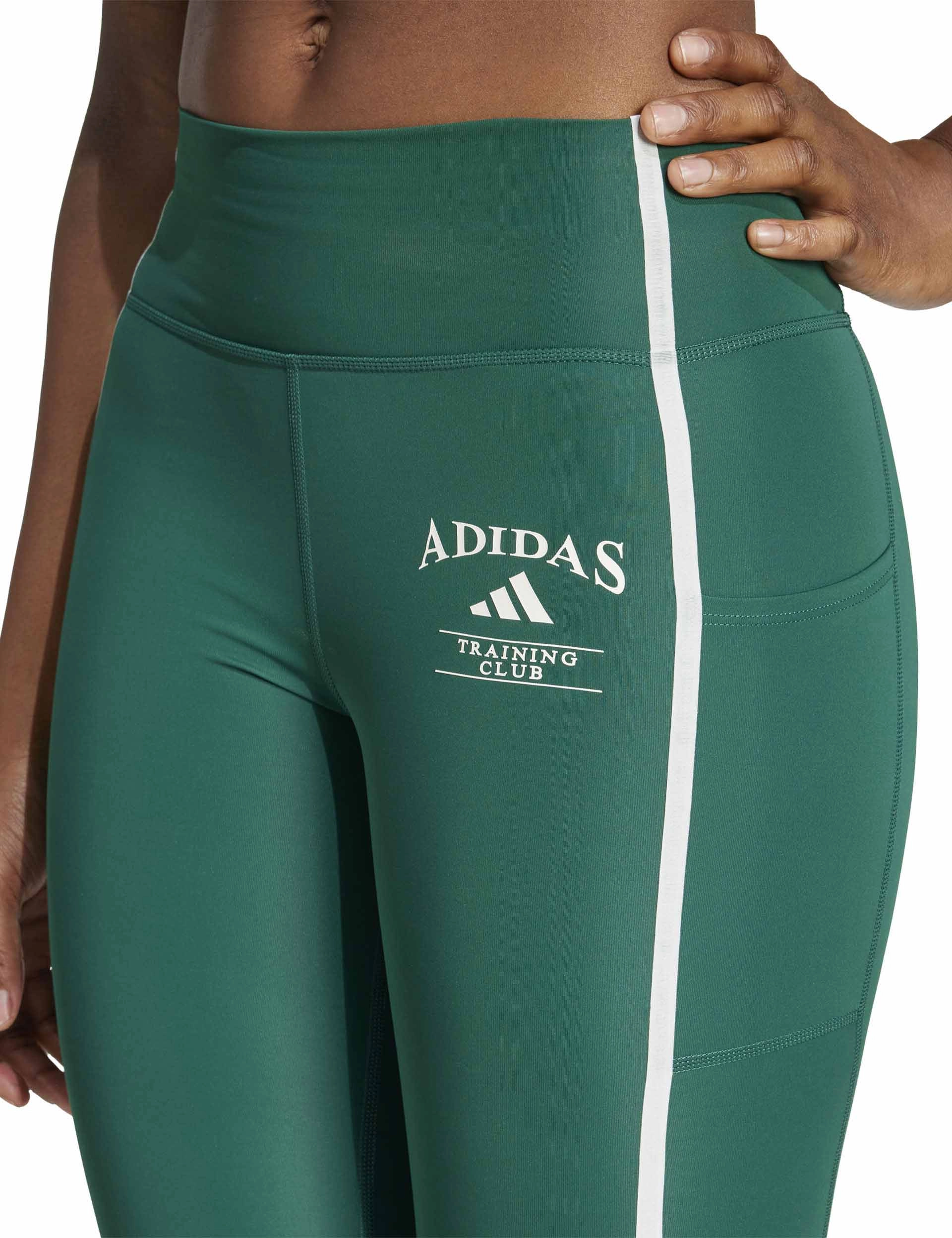 Optime Heritage 7/8 Leggings - Collegiate Green/Chalk White