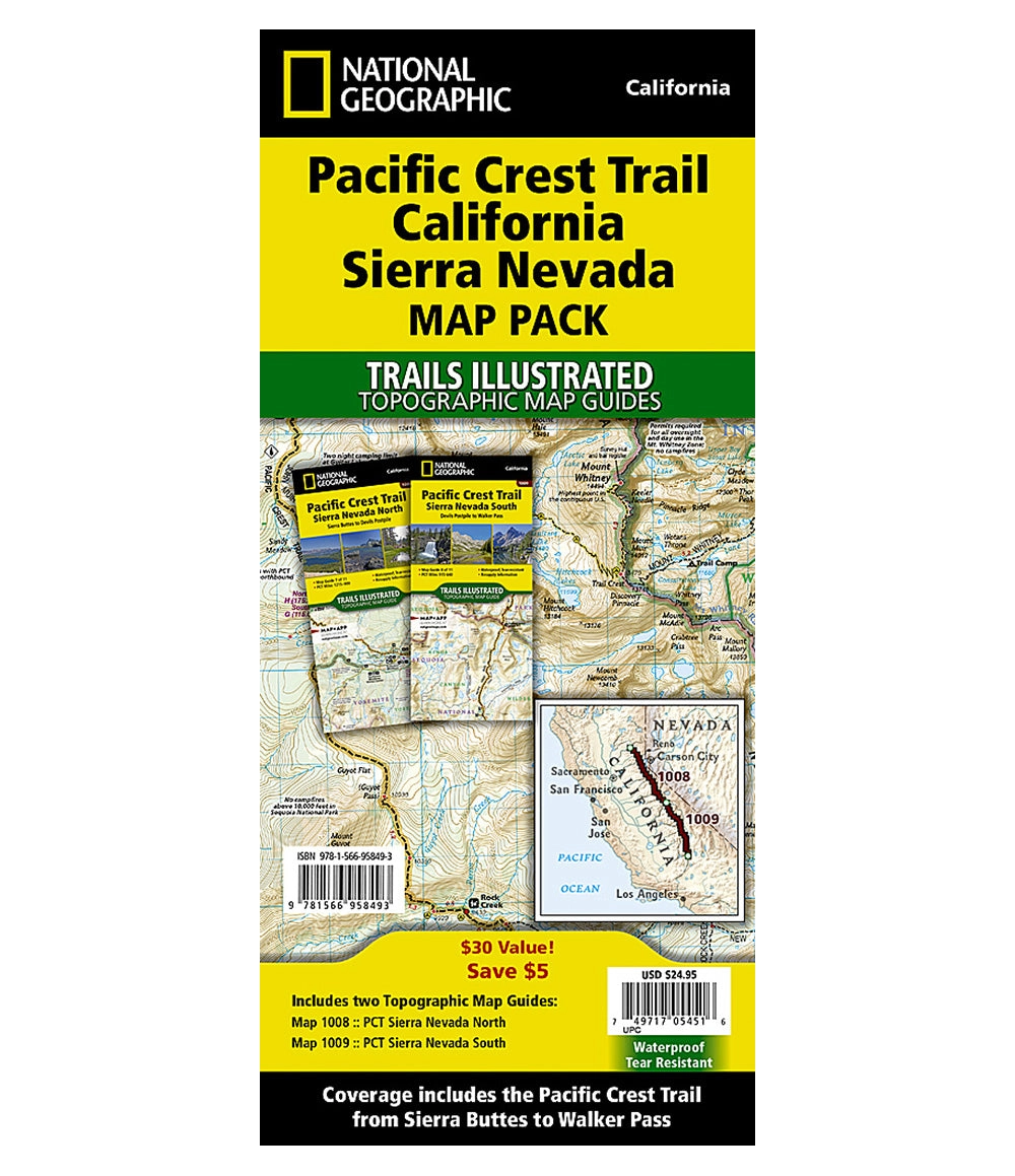Pacific Crest Trail California Map Pack Bundle