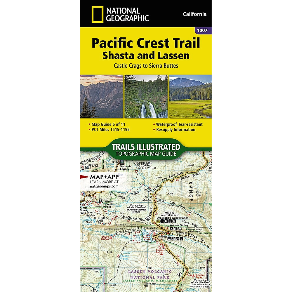 Pacific Crest Trail: Shasta and Lassen Map