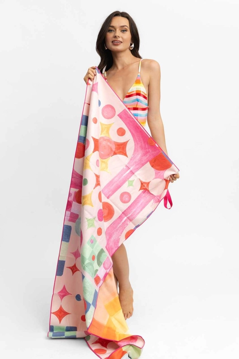 Reversible Packable Beach Towel / Day Trippin' FINAL SALE