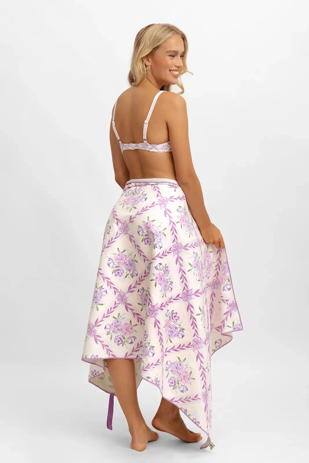 Reversible Packable Beach Towel / Lavender Tea FINAL SALE