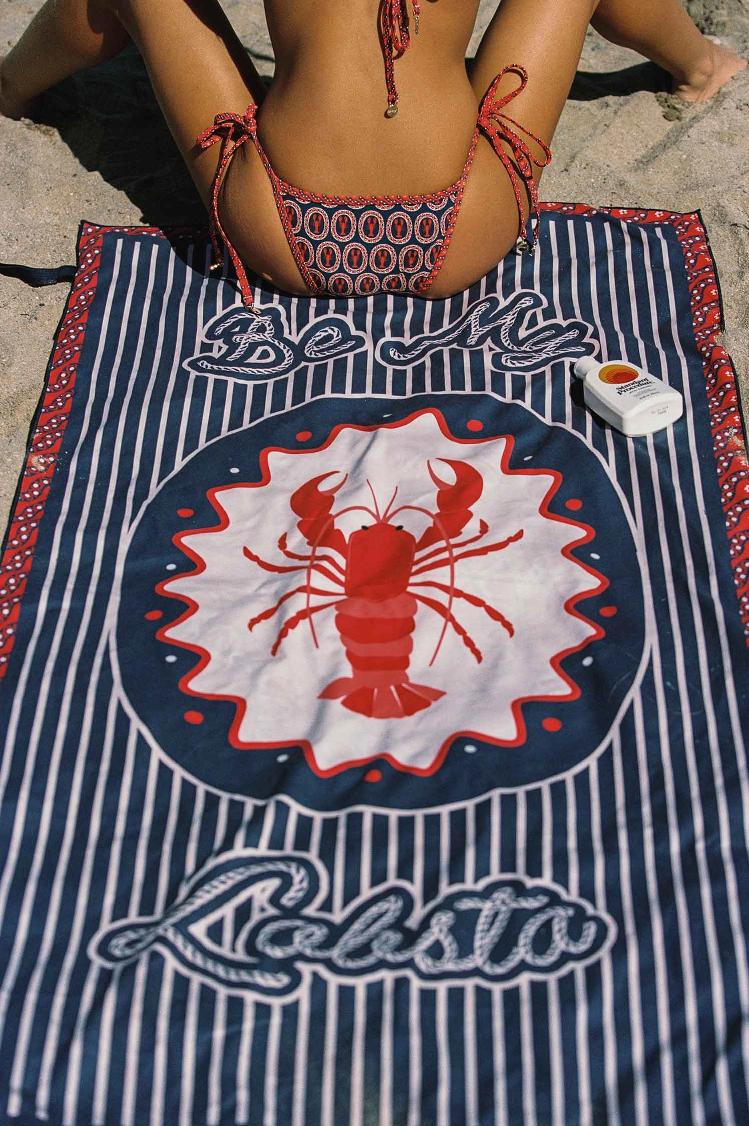 Reversible Packable Beach Towel / Lobsta