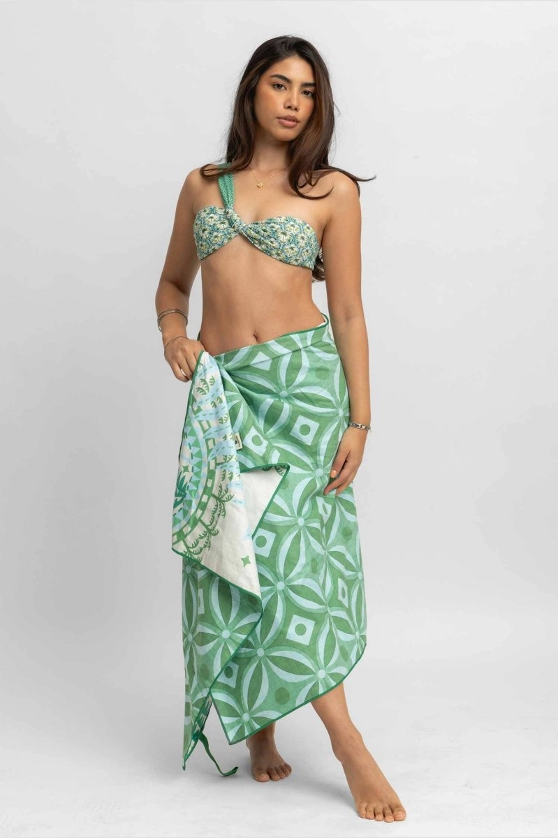 Reversible Packable Beach Towel / Palmera FINAL SALE