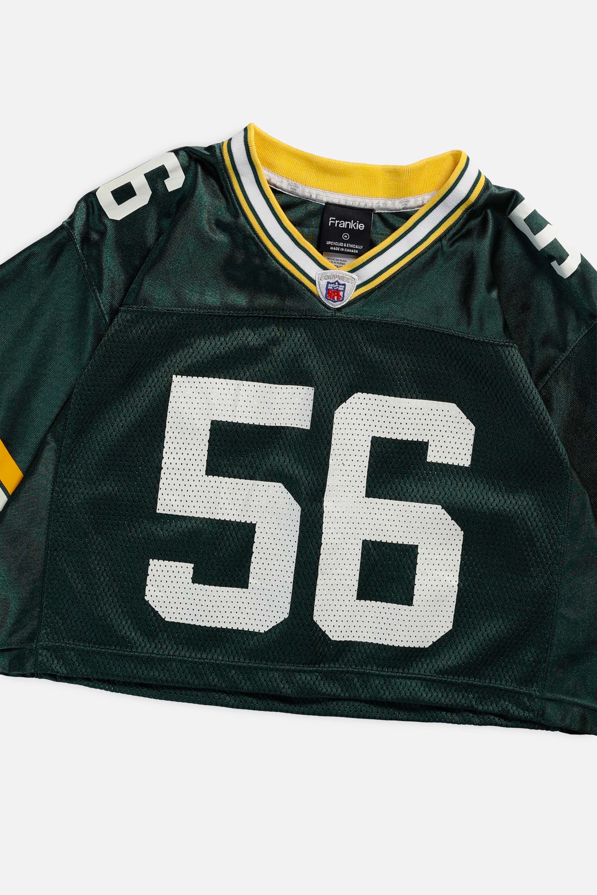 Rework Green Bay Packers Crop NFL Jersey - M