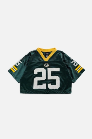 Rework Green Bay Packers Crop NFL Jersey - M