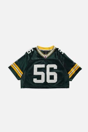 Rework Green Bay Packers Crop NFL Jersey - M
