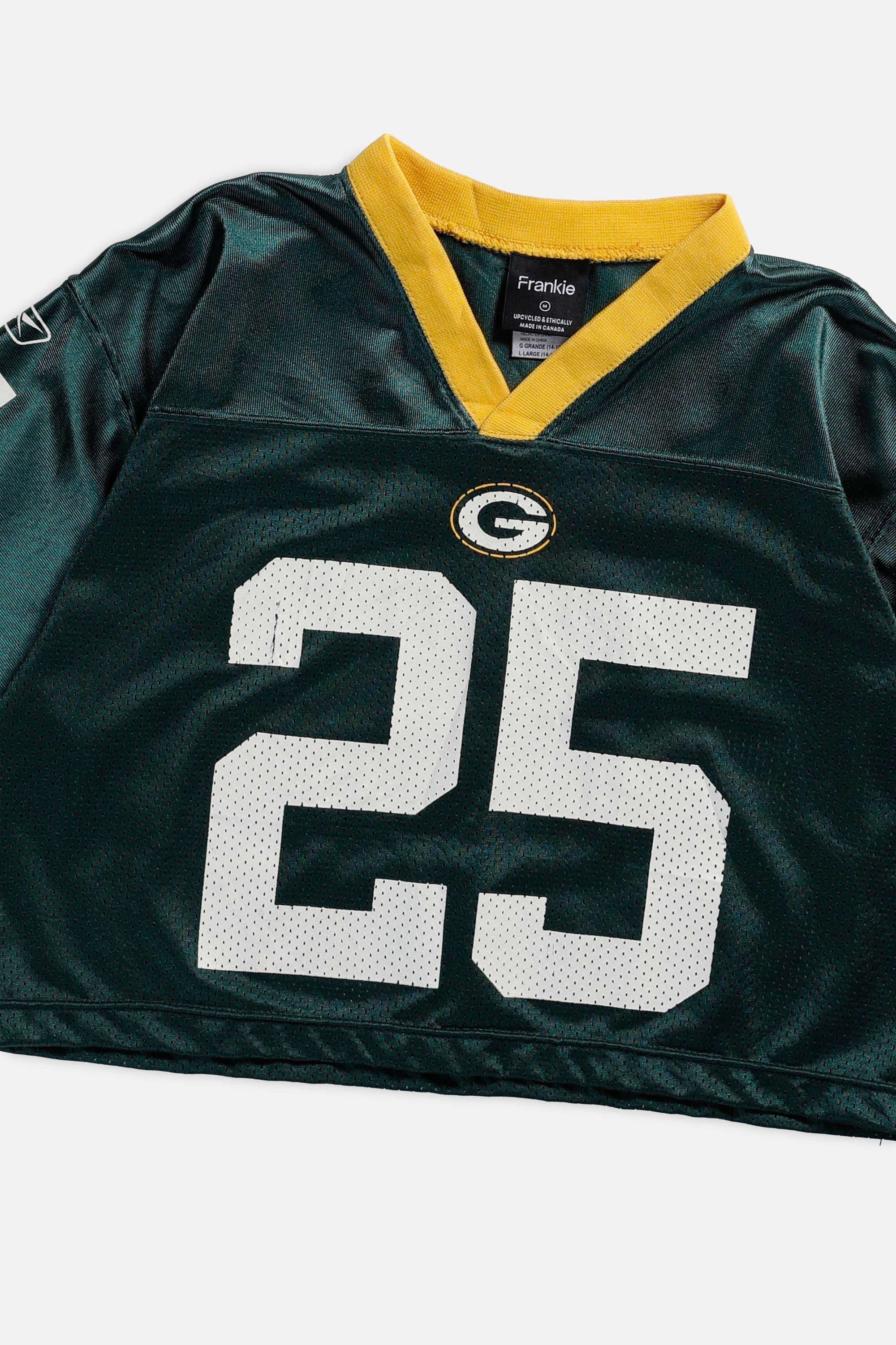 Rework Green Bay Packers Crop NFL Jersey - M