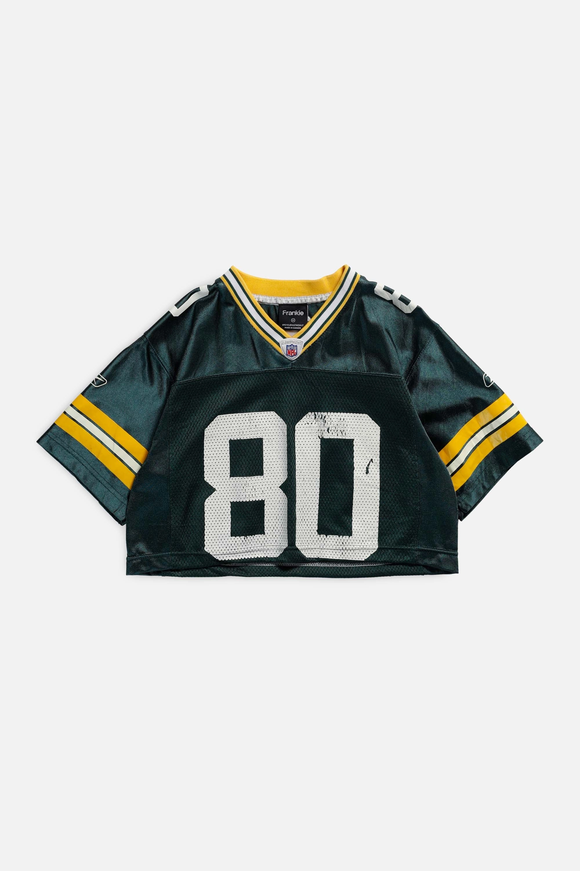 Rework Green Bay Packers Crop NFL Jersey - XS