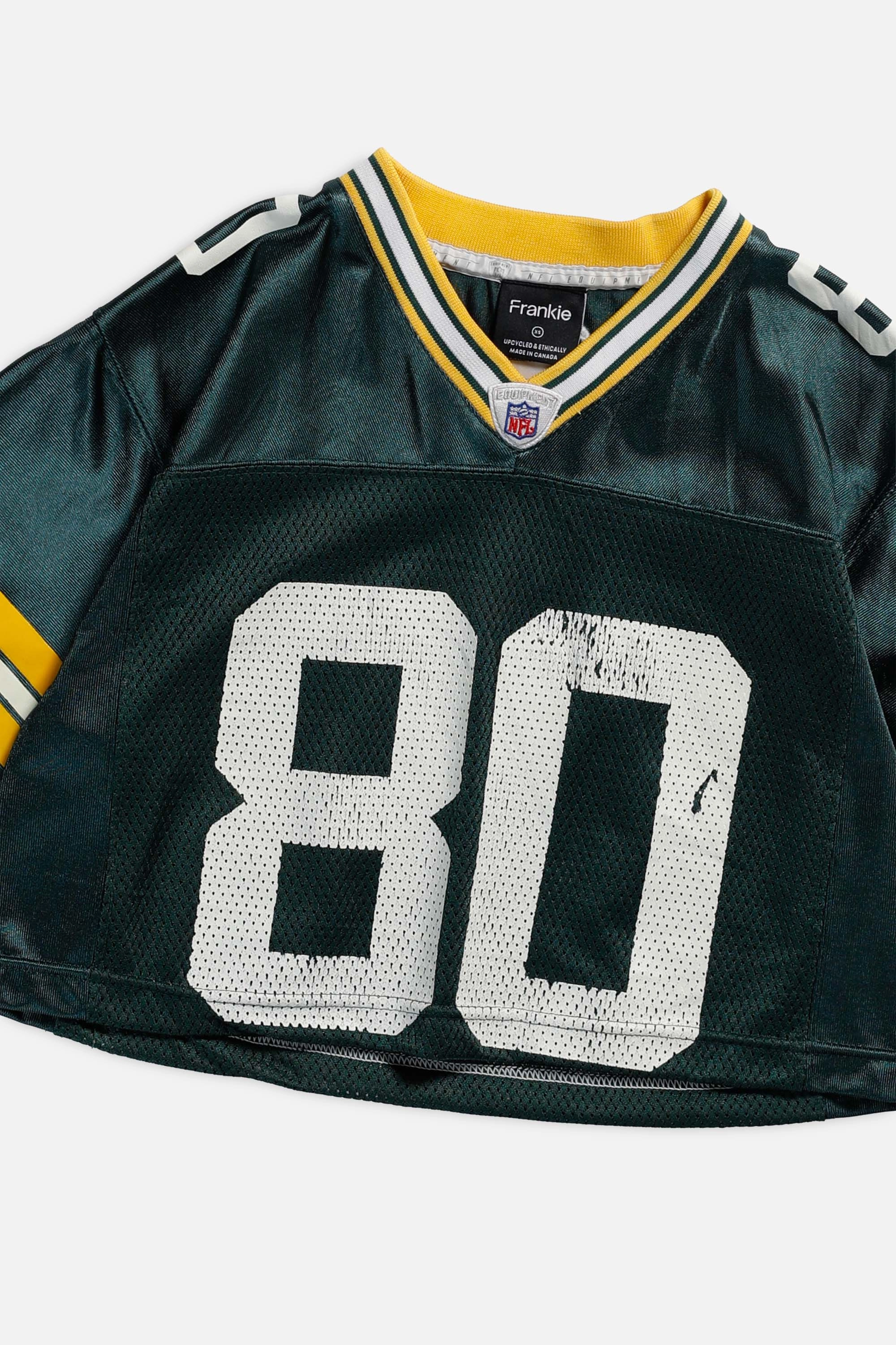 Rework Green Bay Packers Crop NFL Jersey - XS