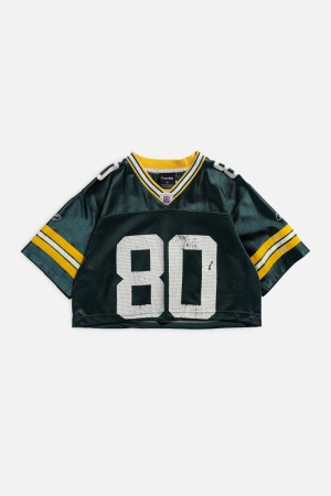 Rework Green Bay Packers Crop NFL Jersey - XS