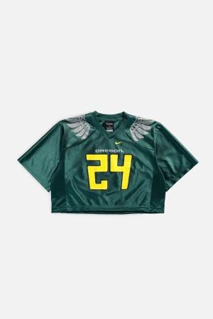 Rework Oregon Ducks Crop NFL Jersey - M