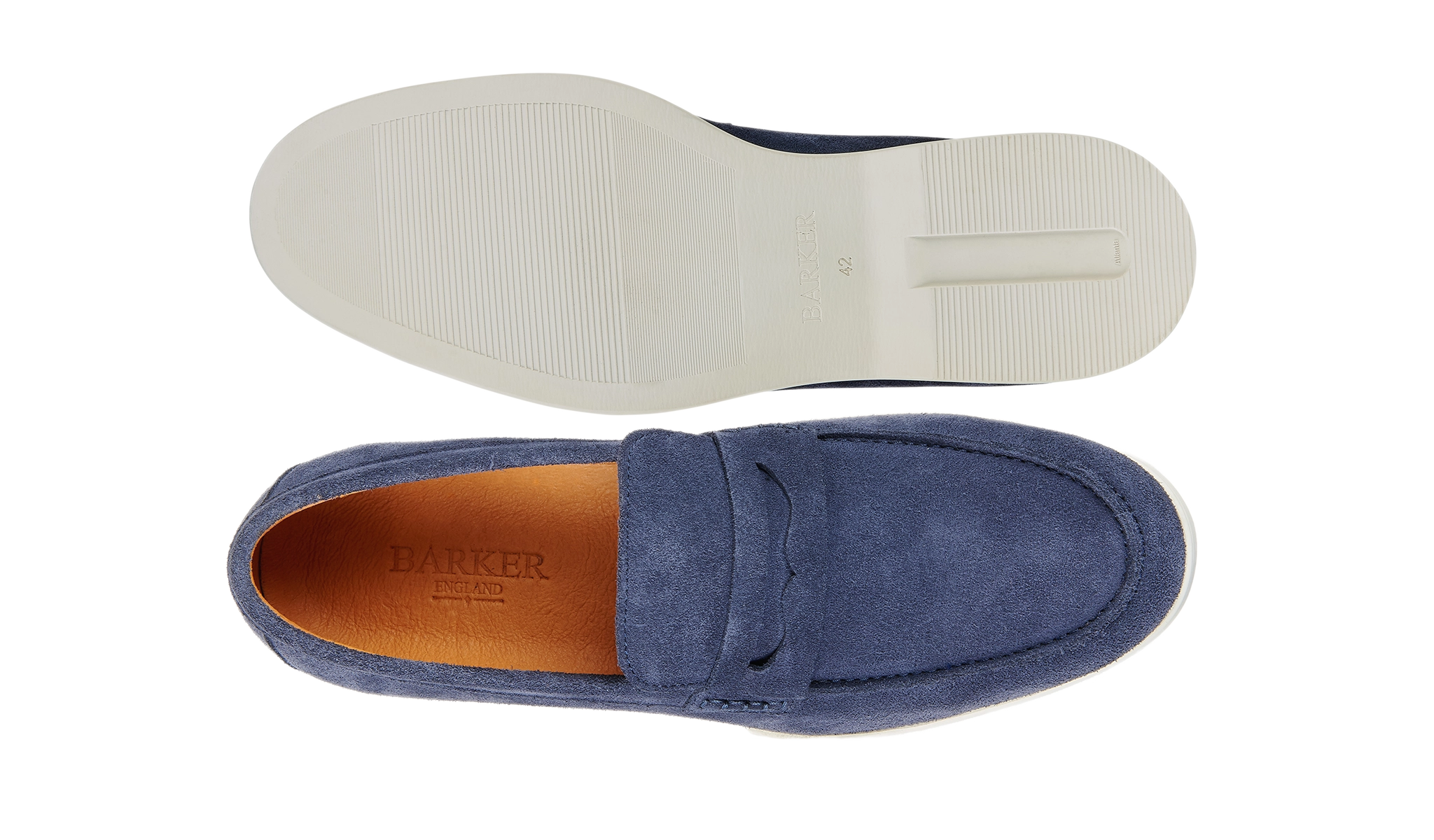 Santiago - Navy Suede White Sole