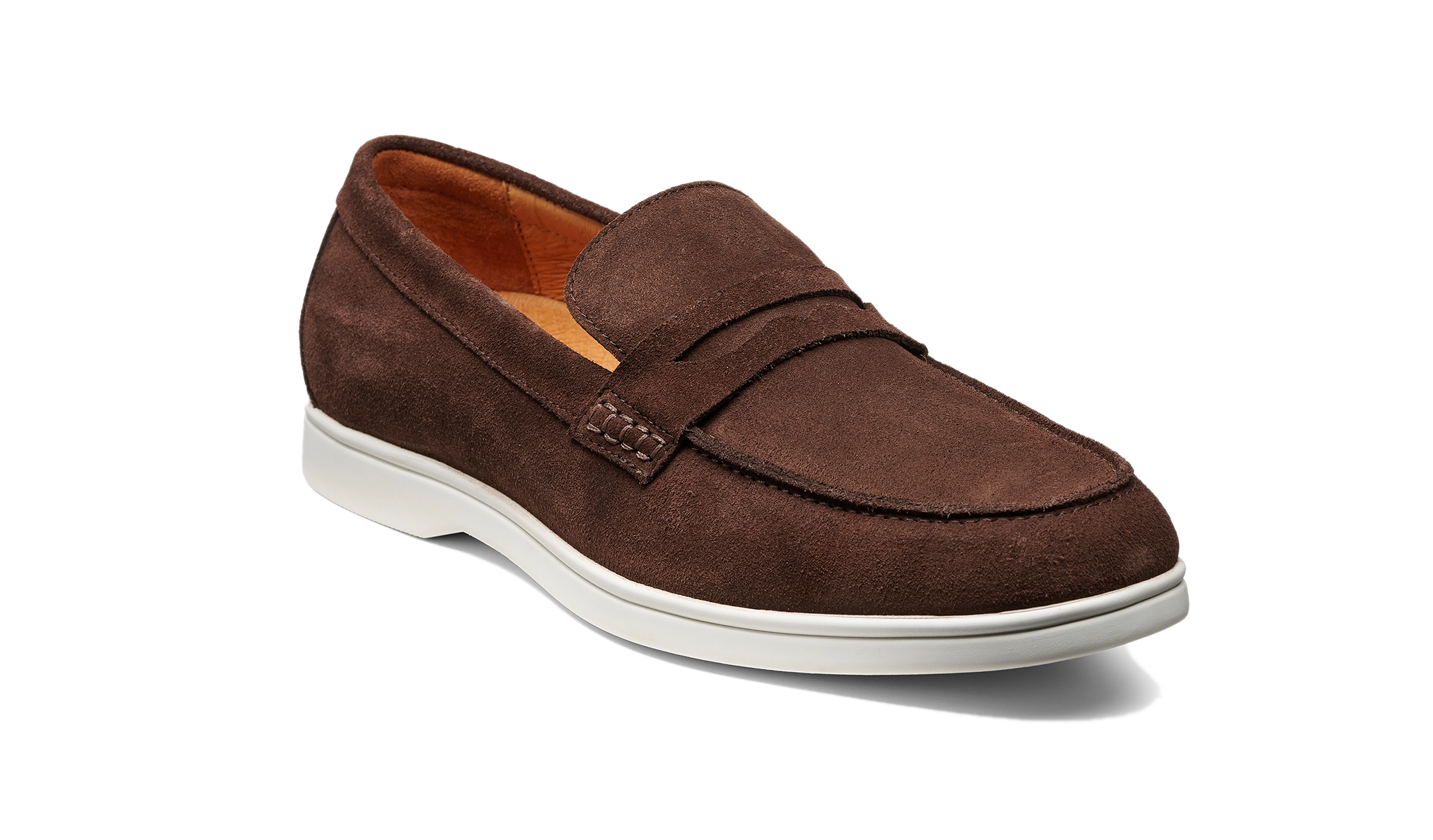 Santiago - Coffee Suede White Sole