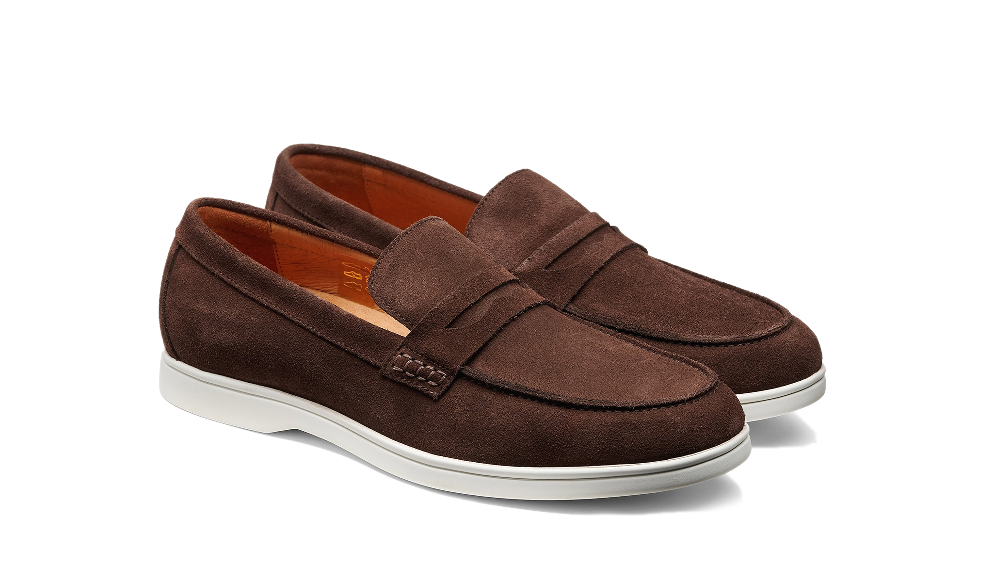 Santiago - Coffee Suede White Sole