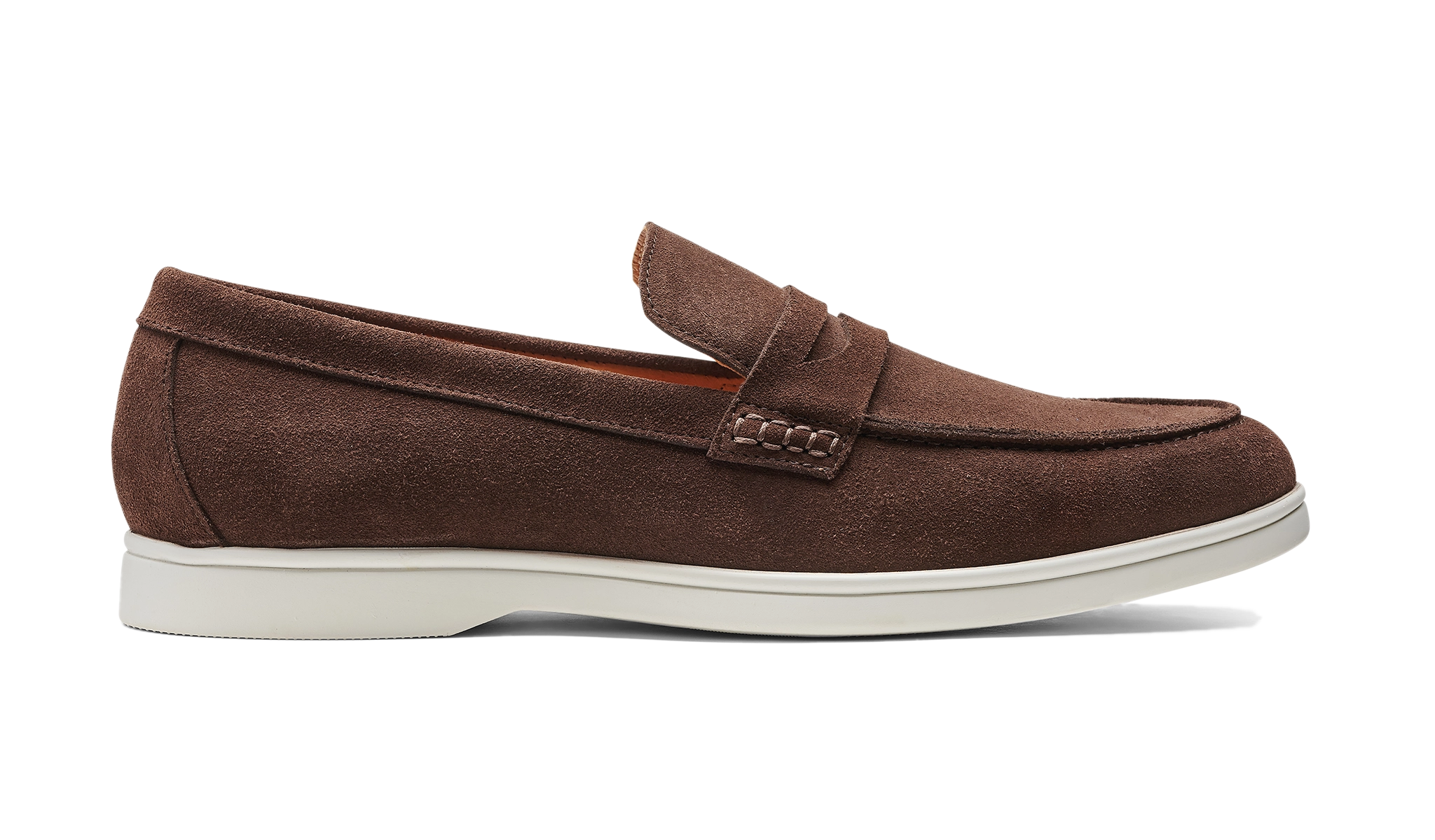 Santiago - Coffee Suede White Sole