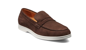 Santiago - Coffee Suede White Sole