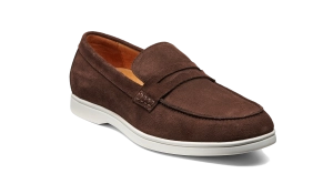 Santiago - Coffee Suede White Sole