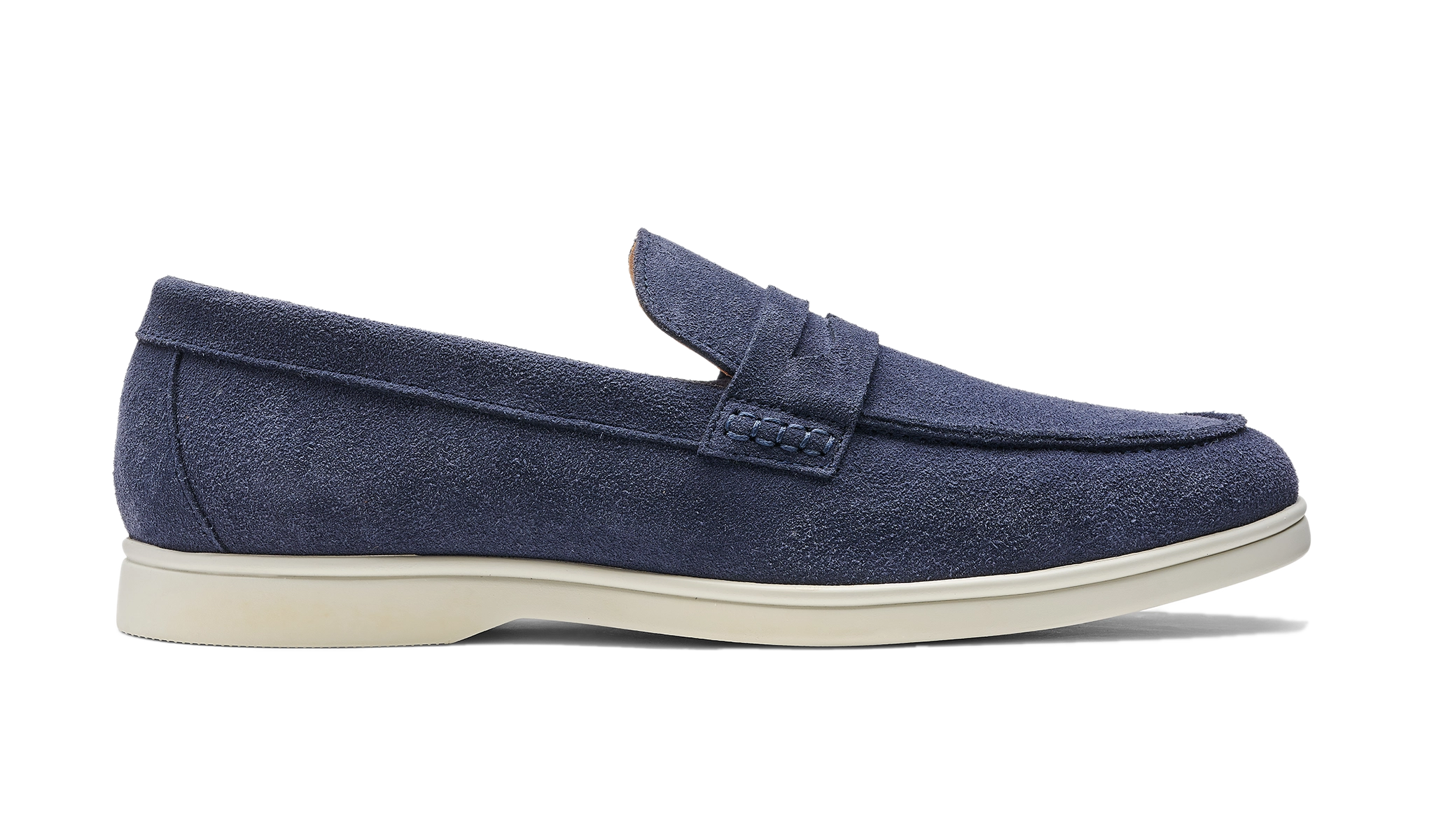Santiago - Navy Suede White Sole