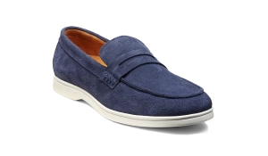 Santiago - Navy Suede White Sole