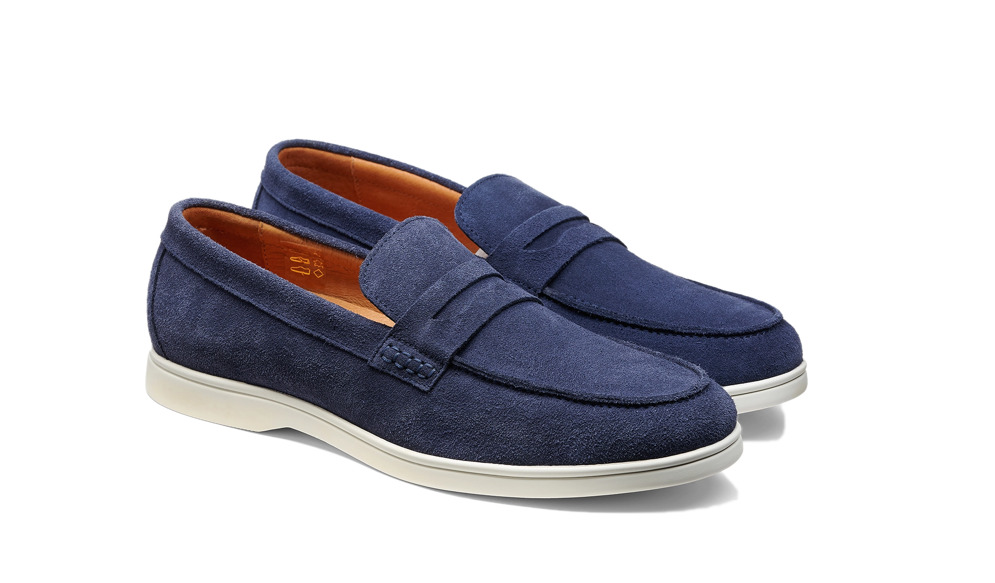Santiago - Navy Suede White Sole