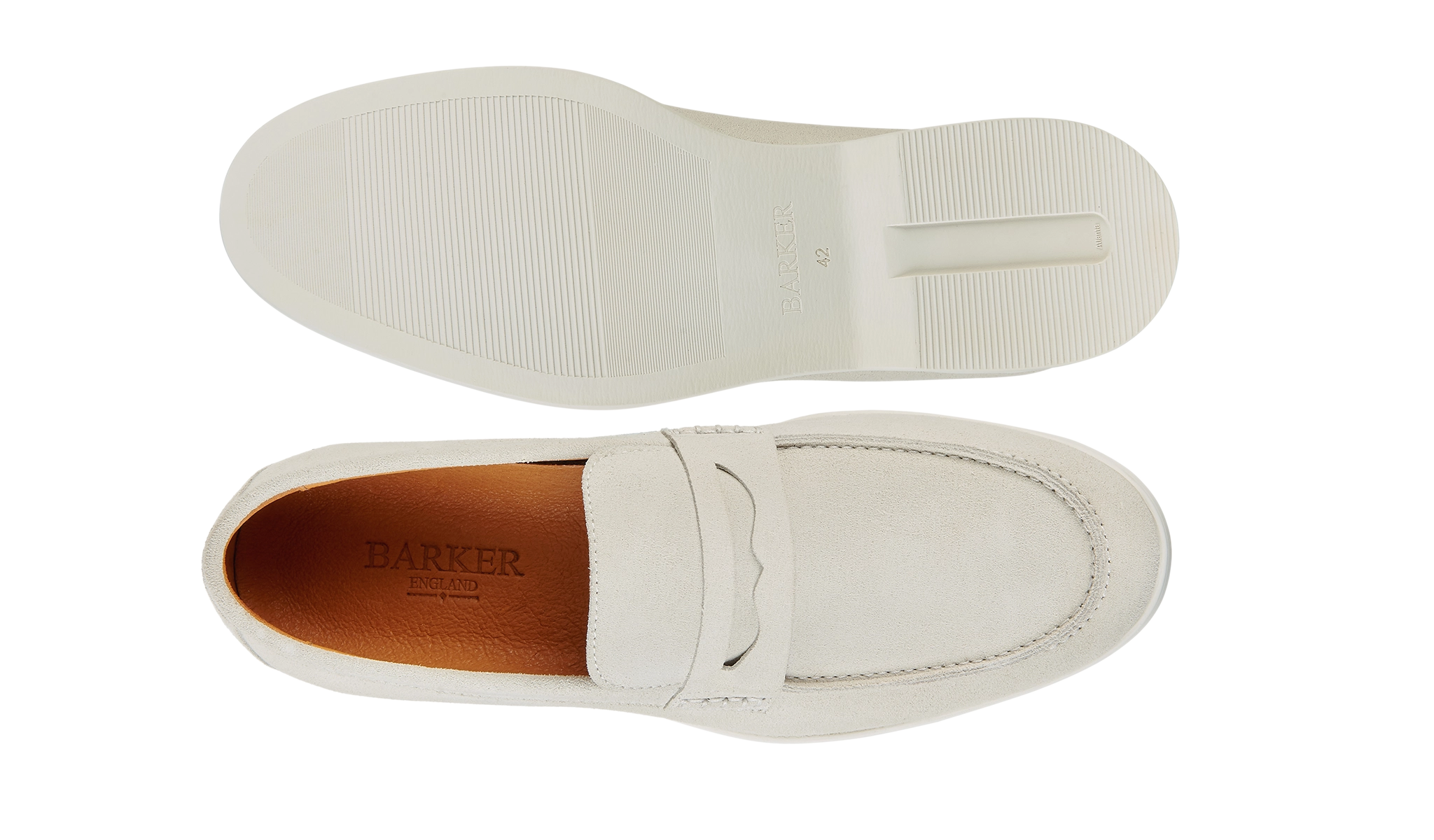 Santiago - White Suede White Sole