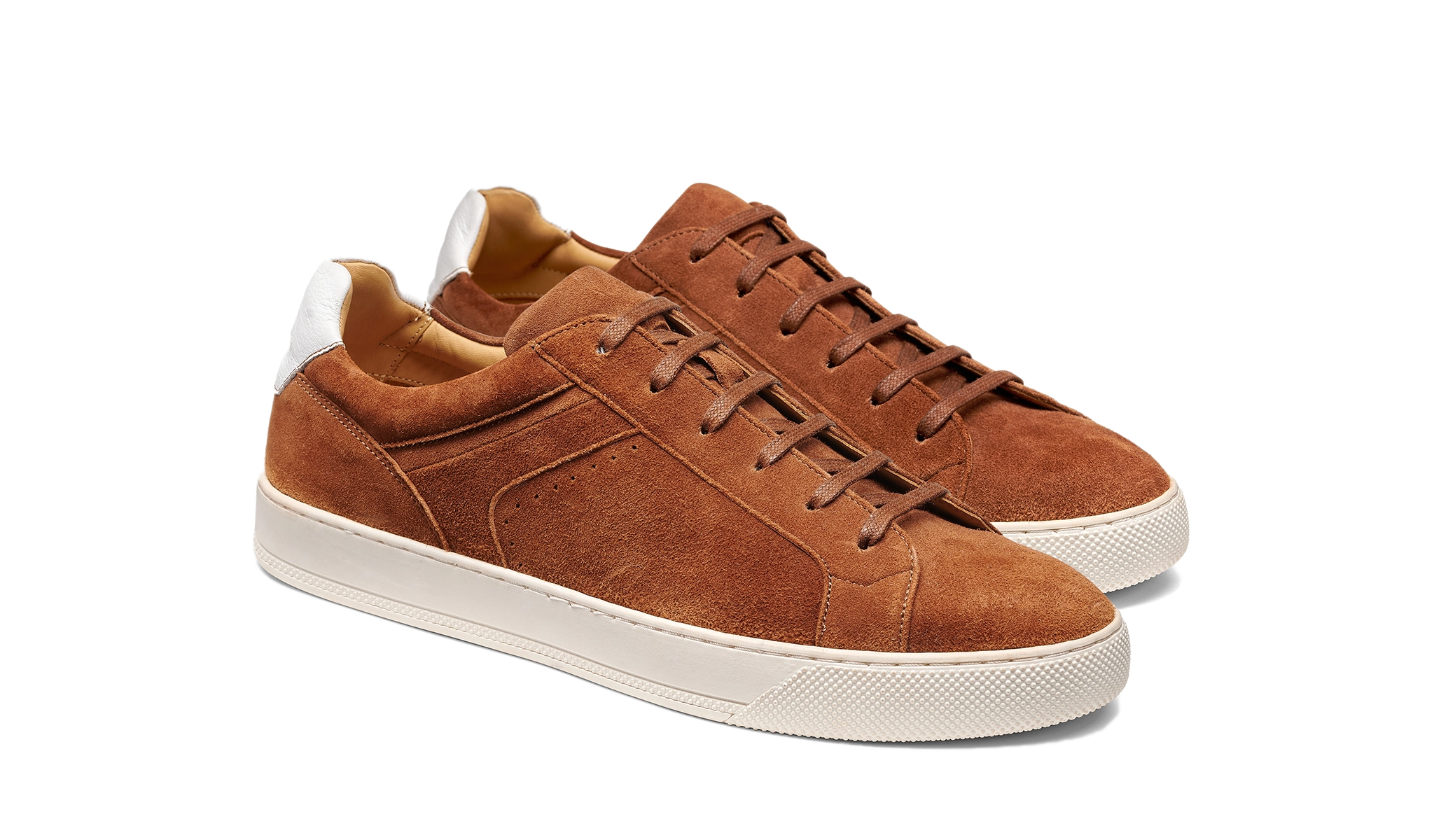 Skylar - Camel Suede White