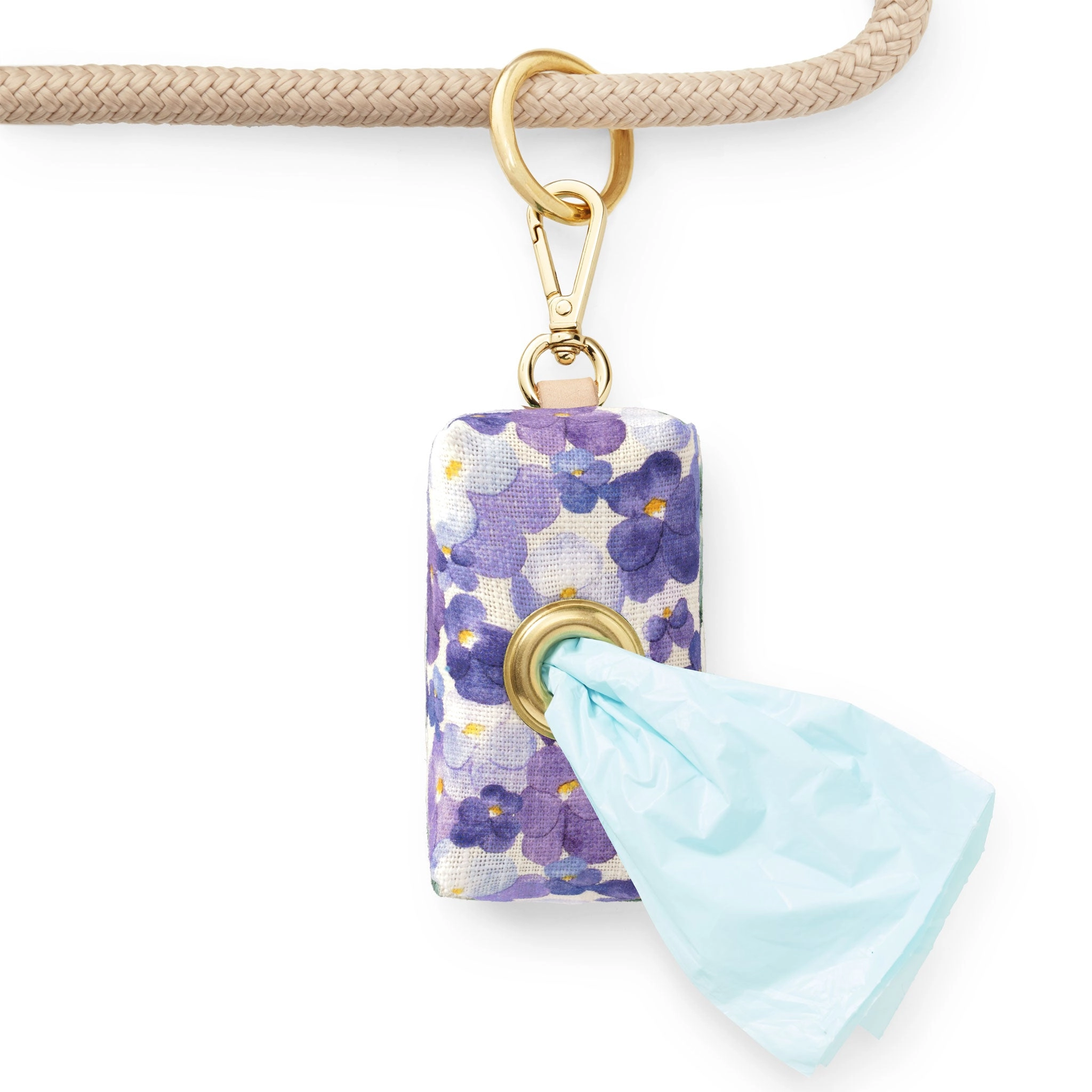 The Foggy Dog Leash Bag Pressed Pansies Dog Leads