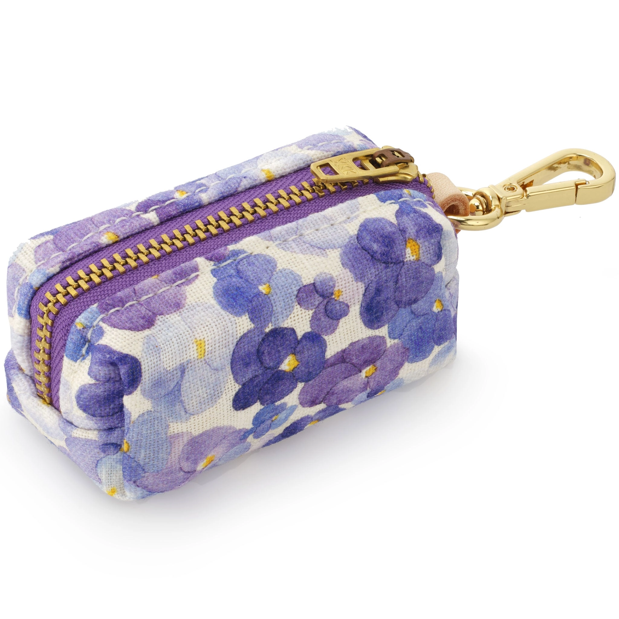The Foggy Dog Leash Bag Pressed Pansies Dog Leads
