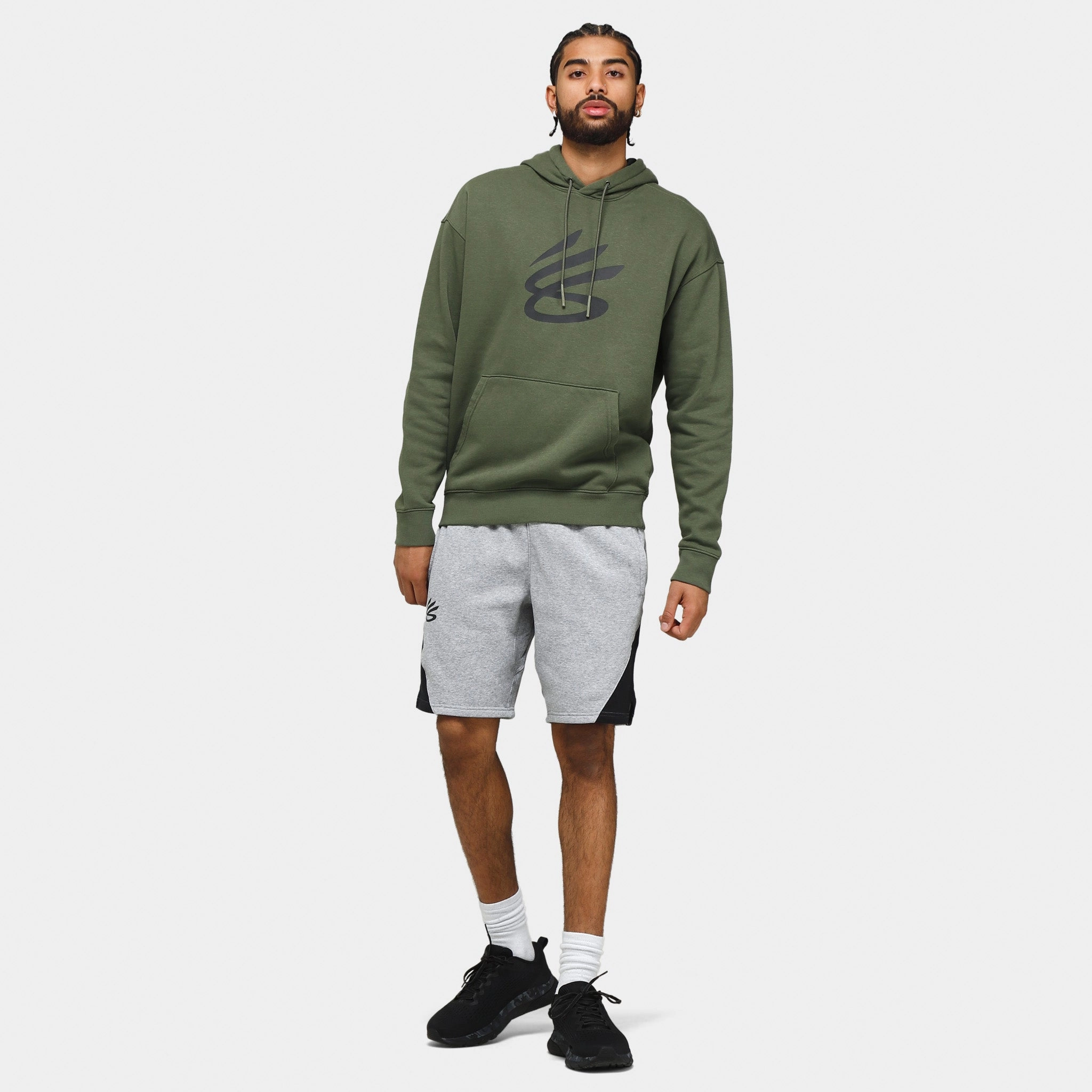 Under Armour Curry Splash Fleece Shorts Mod Grey Full Heather / Black
