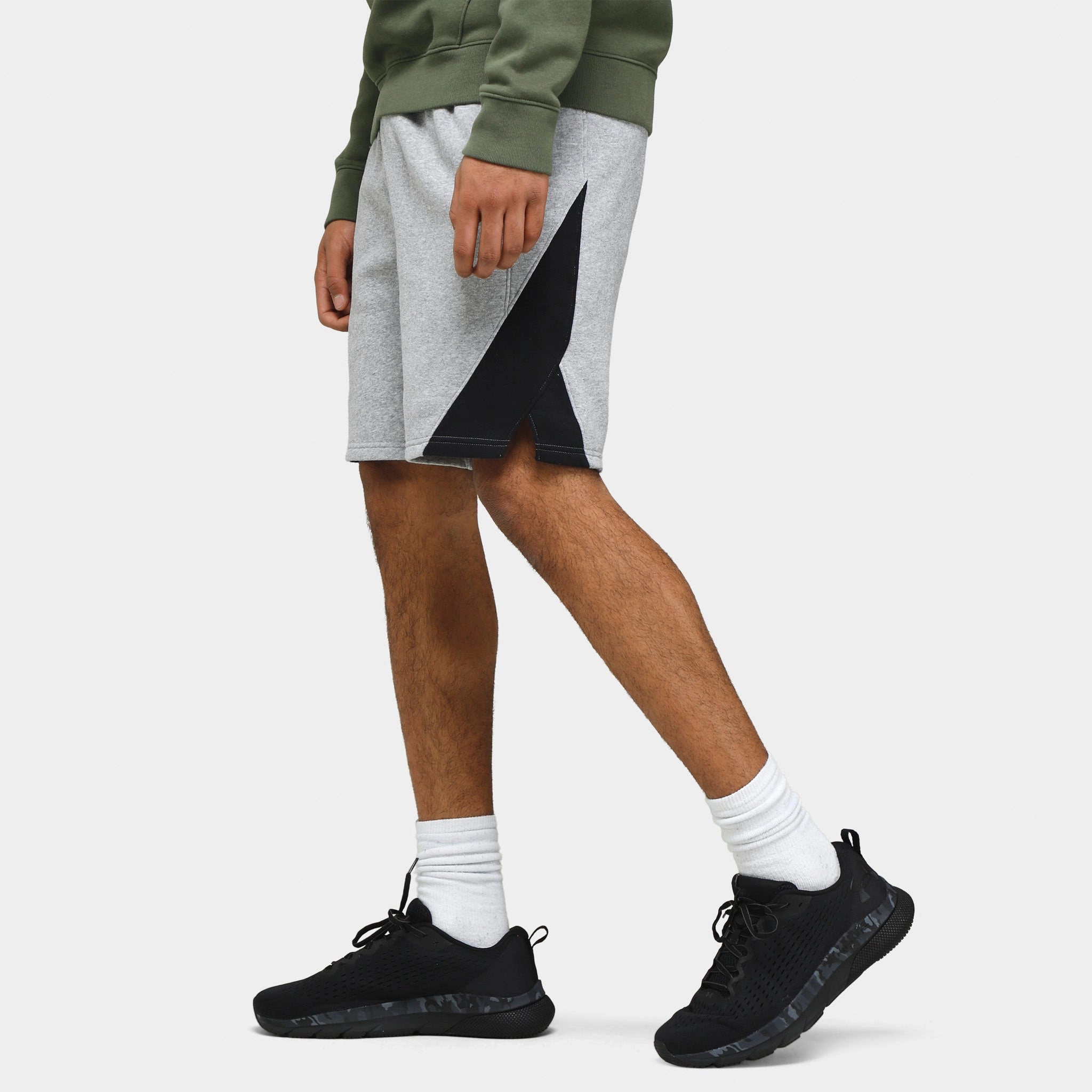 Under Armour Curry Splash Fleece Shorts Mod Grey Full Heather / Black