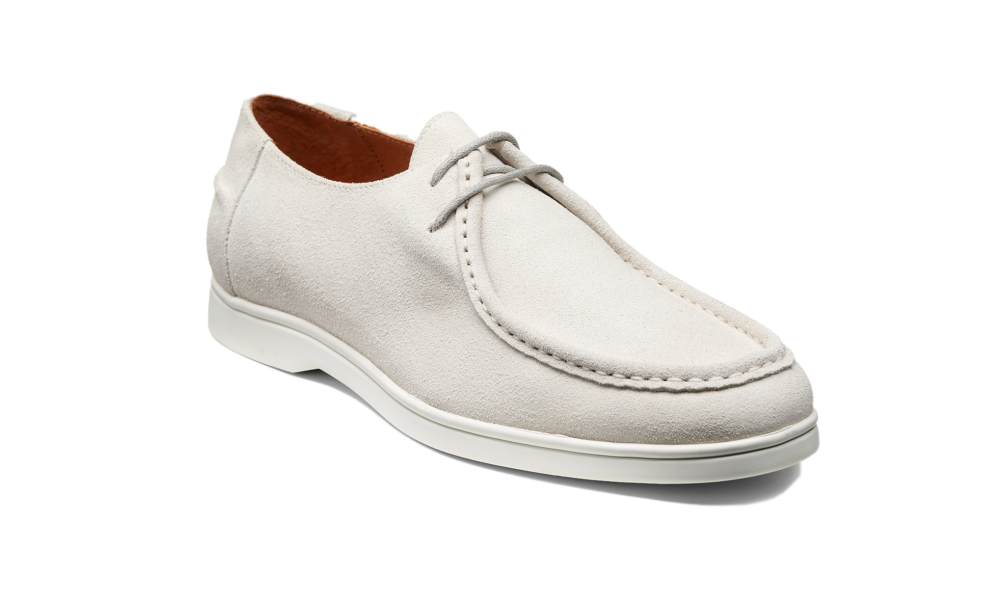 Vigo - White Suede White Sole