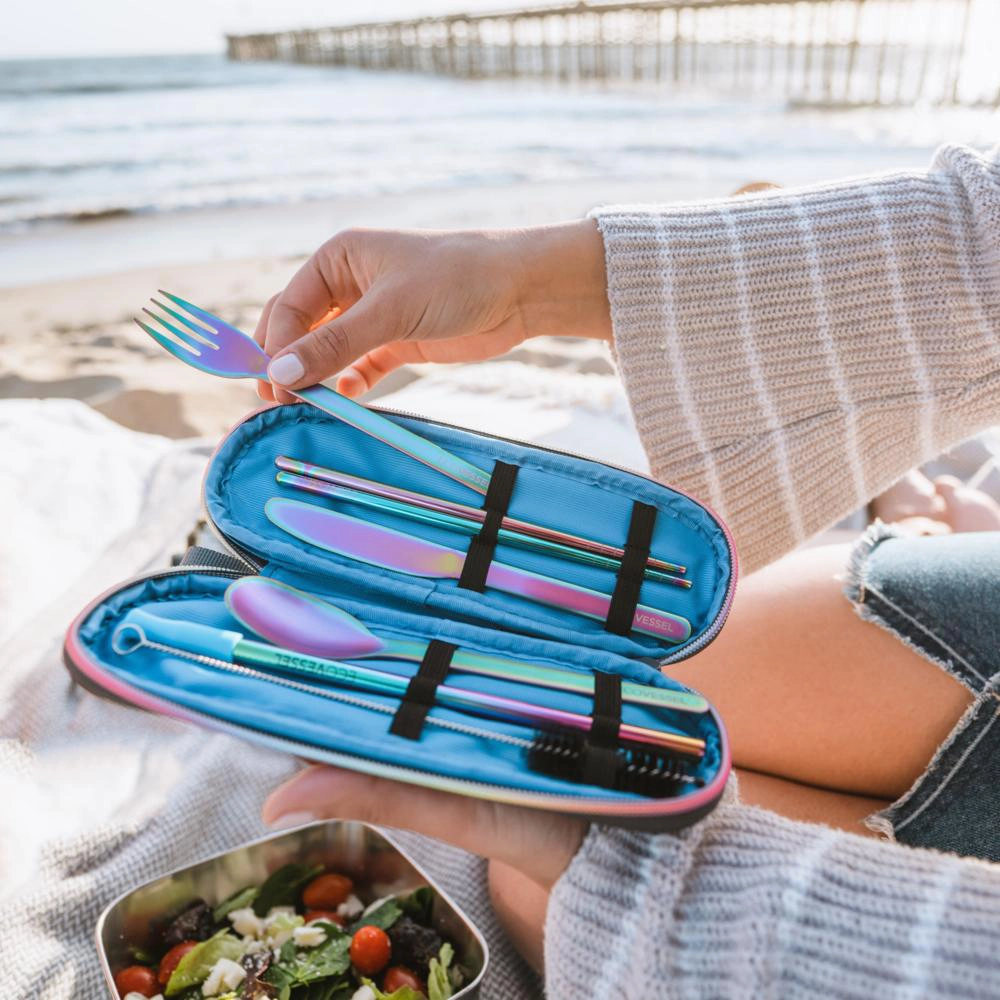 Wanderware 6-Piece Reusable Stainless Steel Utensil Set