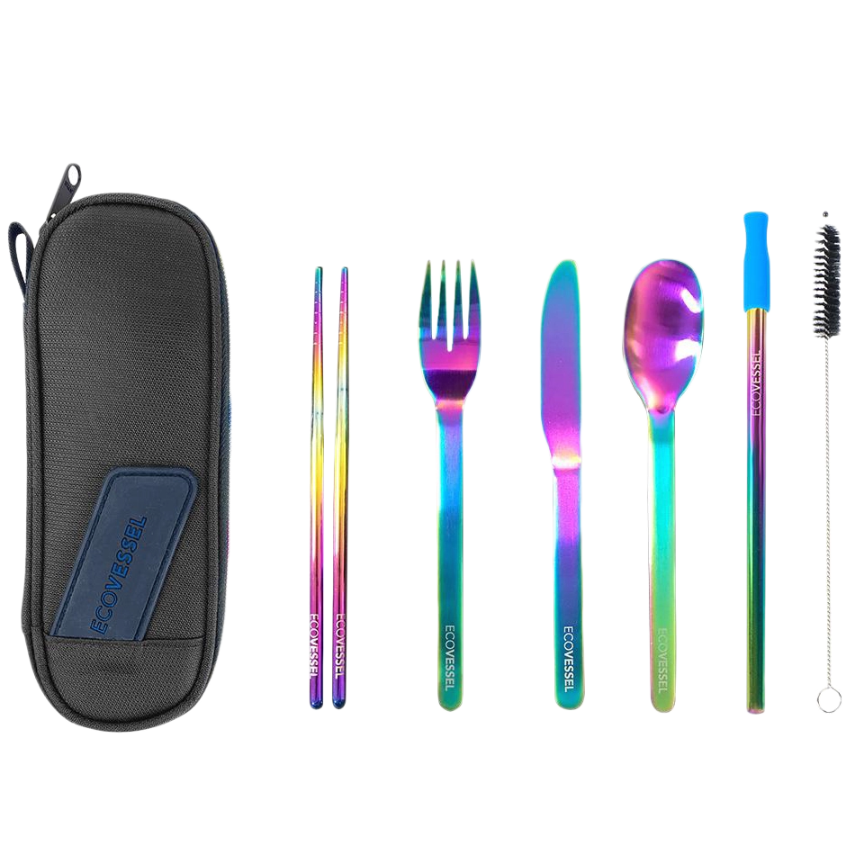 Wanderware 6-Piece Reusable Stainless Steel Utensil Set