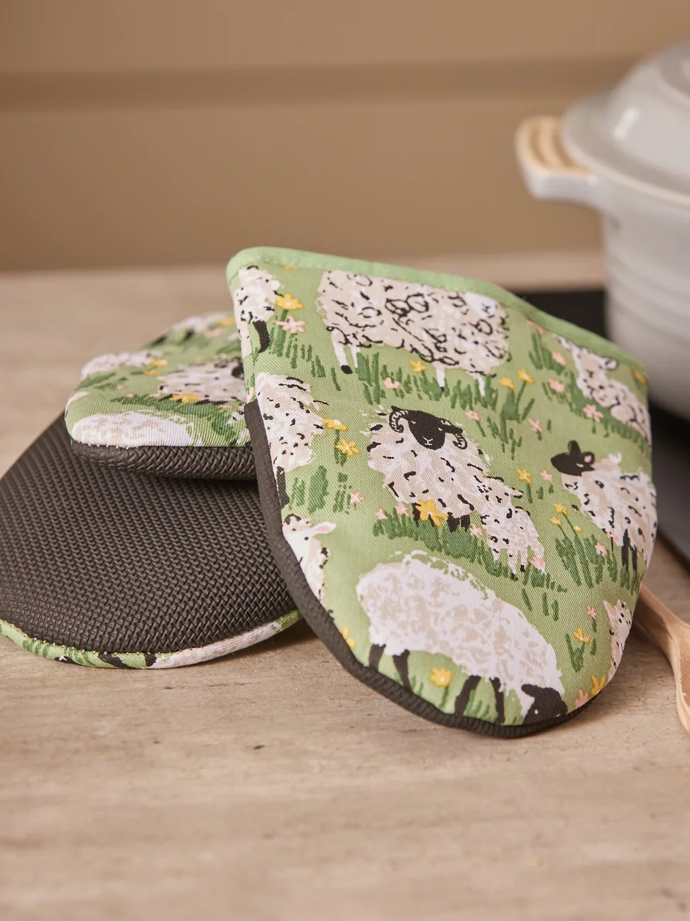 Woolly Sheep Mitt Pair